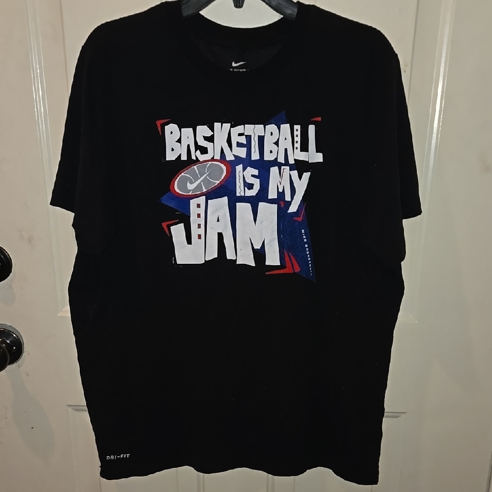Basketball is my Jam Nike Large Black Dri Fit